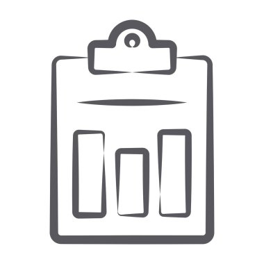 Grafiksel temsil, iş raporu karalama simgesi 