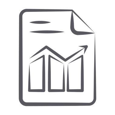 Kağıt üzerinde veri kar temsili, karalama biçiminde trend rapor simgesi 