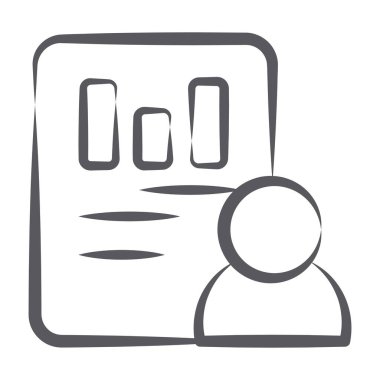 Veri tablosu olan çalışan, kullanıcı analizlerinin karalama biçimi vuruşu 