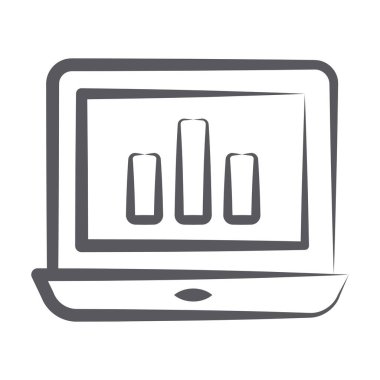 İş eğilimi analitik, çevrimiçi grafiğin karalama vuruşu 