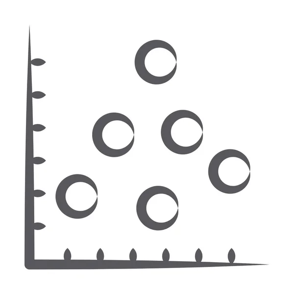 散射图 气泡图的虚线矢量 — 图库矢量图片