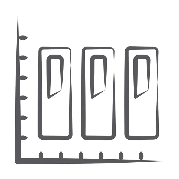 Segmentiertes Barchart Doodle Icon Design Business Analytics — Stockvektor