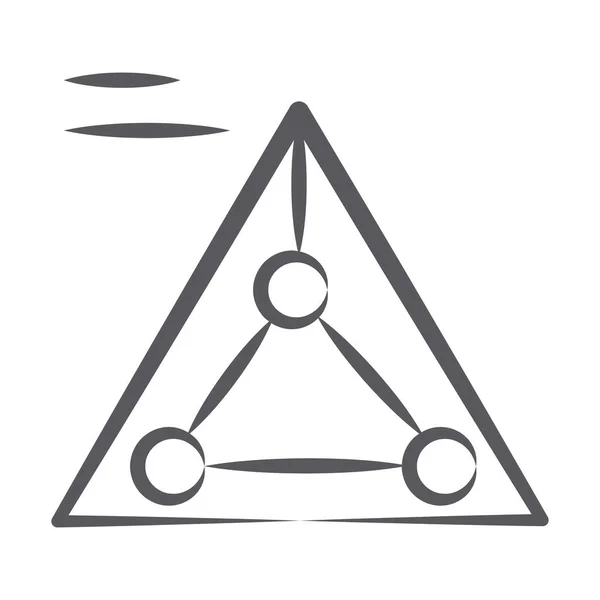 Análisis Negocio Que Muestra Pirámide Icono Infografía Estilo Doodle — Vector de stock