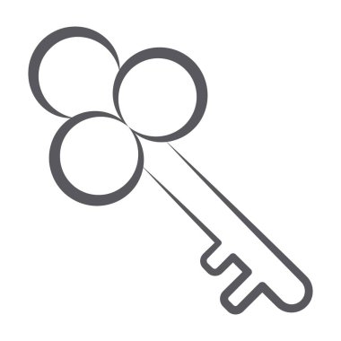 Çizgi biçiminde bir hazine anahtarı vektörü 