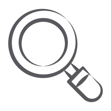 Büyüteç simgesi vektörü, karalama çizgisi tasarımında laboratuvar ekipmanı 