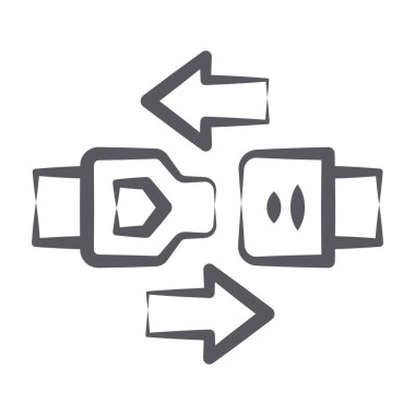 Kemerlerinizi bağlayın, emniyet kemeri karalama simgesi 