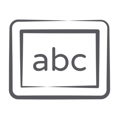 İngilizce sınıf simgesinin karalama çizgisi tasarımı