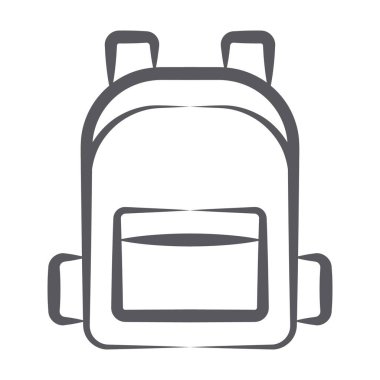 Sırt çantasının çizgili tasarımı, okul çantası