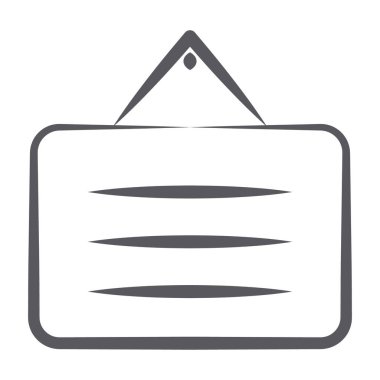 Bir ilan panosu simgesi, uyarı panosunun el çizimi tasarımı