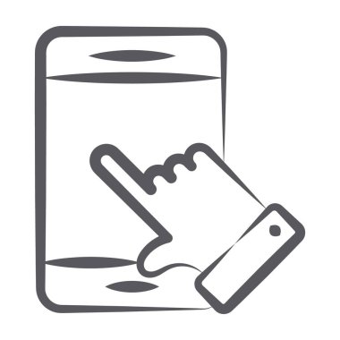 Akıllı telefon ile parmak dokunuşu, mobil tıklama simgesi