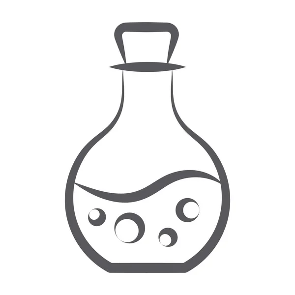 Drink Magical Properties Line Design Magic Potion Bottle Icon — Stock Vector