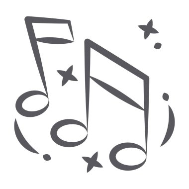 Müzik notaları, karalama çizgisi vektörü 