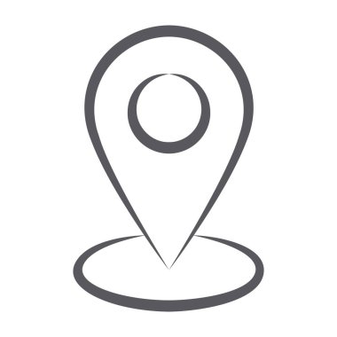 Konum imleci simgesinin karalama çizgisi tasarımı