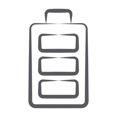 Karalama çizgisi simgesinde şarj edilebilir cep telefonu pili