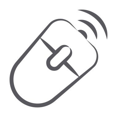 Karalama simgesinde elektronik bilgisayar kablosuz fare vektörü