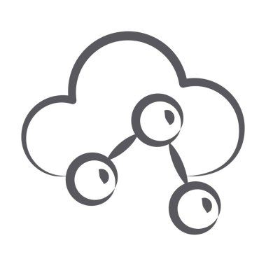 Bulut paylaşım simgesi tasviri ile simgeyi paylaş