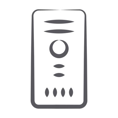 Merkezi işlem birimi simgesinin elle çizilmiş tasarımı