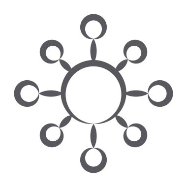 Karalama dizaynında blockchain ağının simgesi, düzenlenebilir vektör 