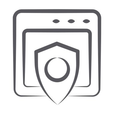 Web güvenlik simgesini gösteren web sayfası olan kalkan