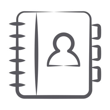 Kişi ve adres defteri çizimi, telefon rehberi vektörü 