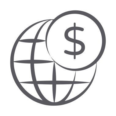 Karalama çizgisi vektöründe genel iş simgesi 