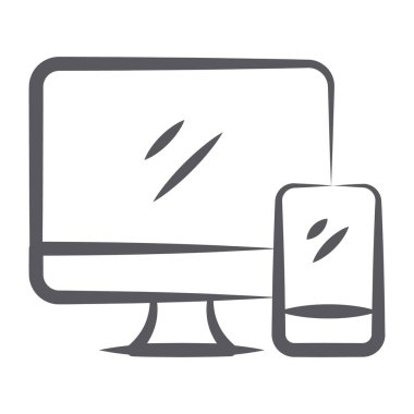 Yanıt tasarım simgesinin çizgi tasarımı.