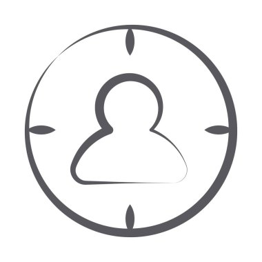 Çizgi çizgisi vektöründe müşteri simgesini hedef al