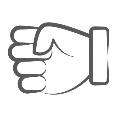 Modern doğrusal biçimdeki güç jest simgesi 