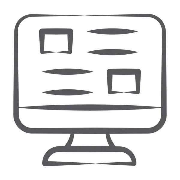 Online Artikel Schrijven Icoon Doodle Ontwerp — Stockvector