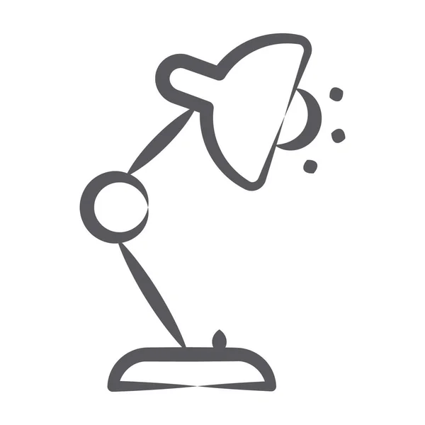 Akcesoria Sal Lekcyjnych Wektor Lampy Studyjnej Ikonie Linii Doodle Design — Wektor stockowy