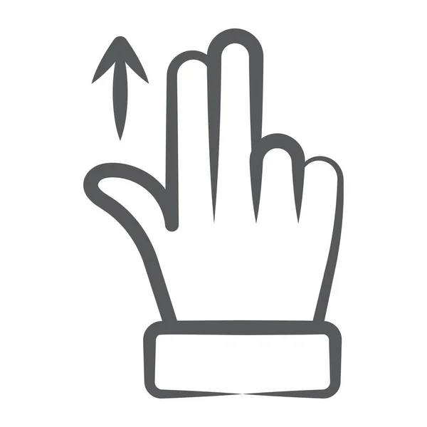Προς Πάνω Διπλό Κλικ Διάνυσμα Χειρονομία Χέρι Drag — Διανυσματικό Αρχείο