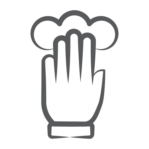 Ikona Stepowania Edytowalnym Stylu Gest Ręczny — Wektor stockowy