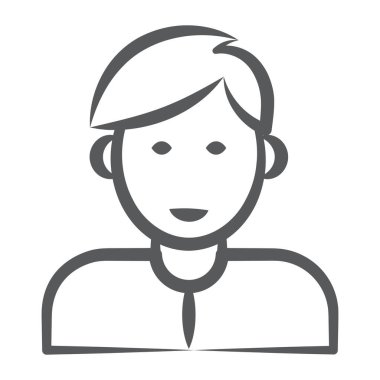 Erkek insan avatar çizgisi simgesi