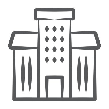 Triplet binası alışveriş merkezi çizgisi simgesini simgeliyor