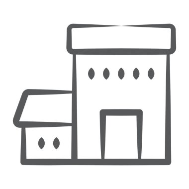 Dıştaki binalar çizgi simgesindeki kulübeyi gösteriyor