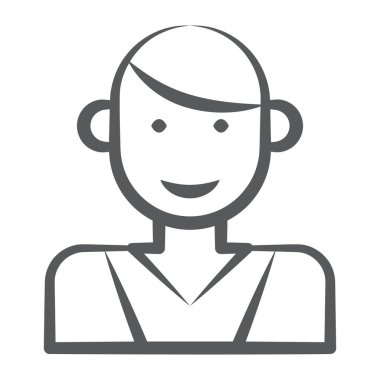 Erkek çizgi simgesi, insan avatarı