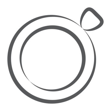 Elmas yüzük çizgisi simgesi