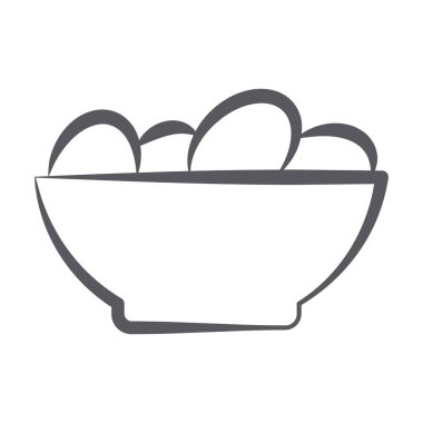 Kümes hayvanları yumurtası vektörü, el çizimi simge tasarımı 