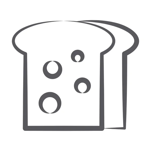 Toast Icon Editable Hand Drawn Style — Stock Vector