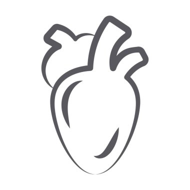 İnsan organı kalp ikonu çizimi 