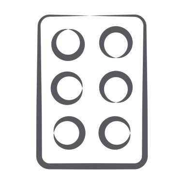 Haplar karalama çizgisi vektöründe ikonu soyar 