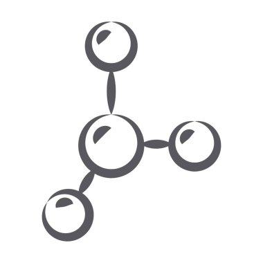 Satır tasarımının molekül yapı simgesi 