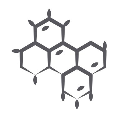 İnorganik kimya, kimyasal bağ bilim çizgisi simgesi tasarımı 