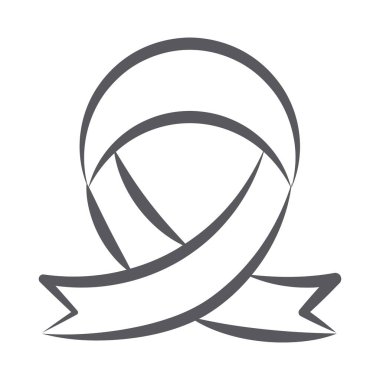 Satır tasarımında kanser farkındalığı simgesi simgesi 