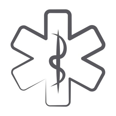 Sağlık sembolü, tıbbi işaret vektörünün karalama çizgisi simgesi 