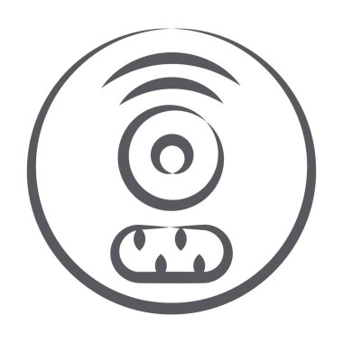 Yüze bir, Kiklop emojisinin karalama çizgisi simgesi 