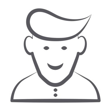 Çizgi tasarımında pilot simgesi.