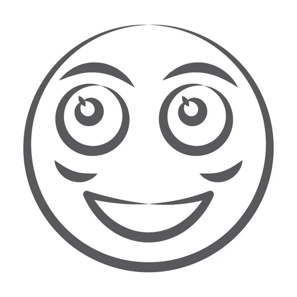 赤面のドアラインアイコン Emojidex 絵文字デックス カスタム絵文字サービス — ストックベクタ