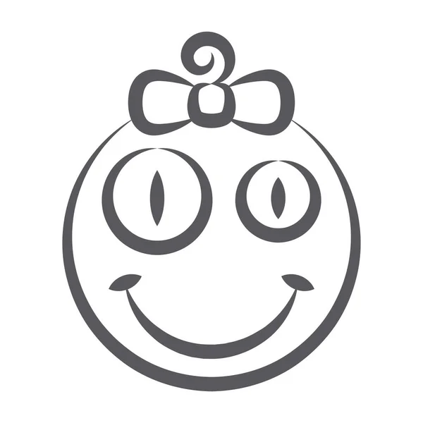 Mobilecute Línea Garabatos Icono Emoji Zany — Archivo Imágenes Vectoriales