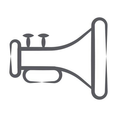 Çizgi tasarımında trompet simgesi 